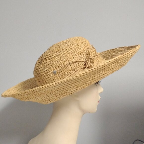 ❤️HELEN KAMINSK Raffia Packable Hat Austrailia M main image 5